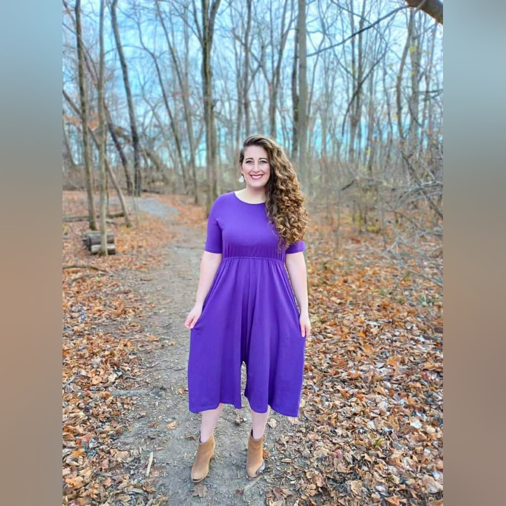 Purple Women's Nursing Friendly Jumpsuit